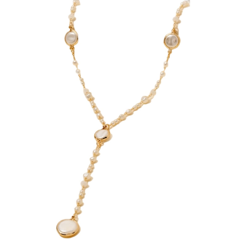 Pearl Drop Down Necklace