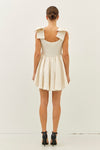 Ivory Jacquard Bow Dress