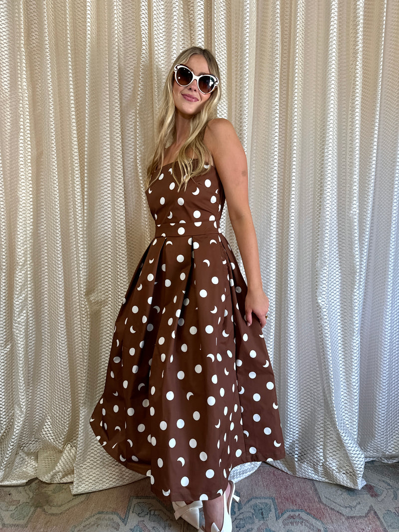 Annie Brown Polka Dot Midi Dress