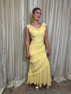 Lemon Ruffle Long Dress