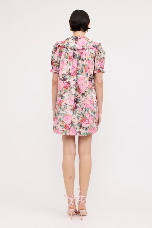 Fuchsia Floral Babydoll Dress