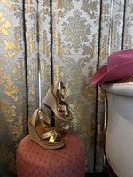 Gold Espadrille Wedges