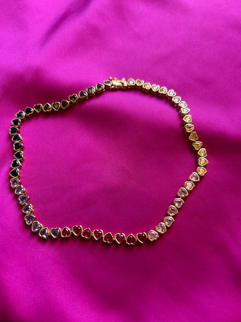 Rainbow Heart Necklace