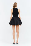 Black Mock Neck Bubble Dress