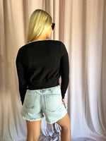 High Rise Denim Shorts