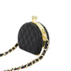 Black Quilted Mini Mirror Bag