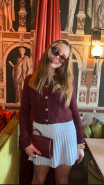 Amelie Burgundy Knit Jacket