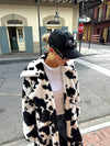 Cow Printed Long Coat