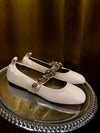 Cream & Gold Bubble Flats