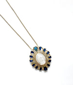 Sapphire Pearlized Mary Necklace