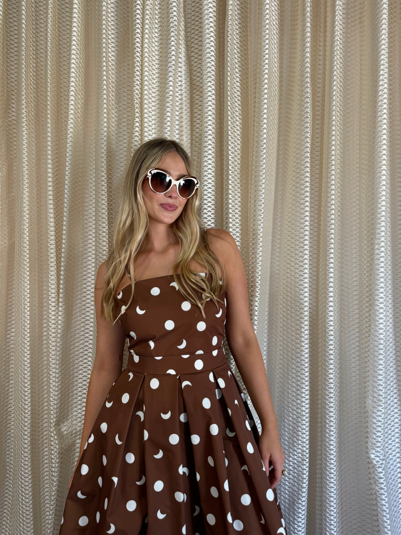 Annie Brown Polka Dot Midi Dress