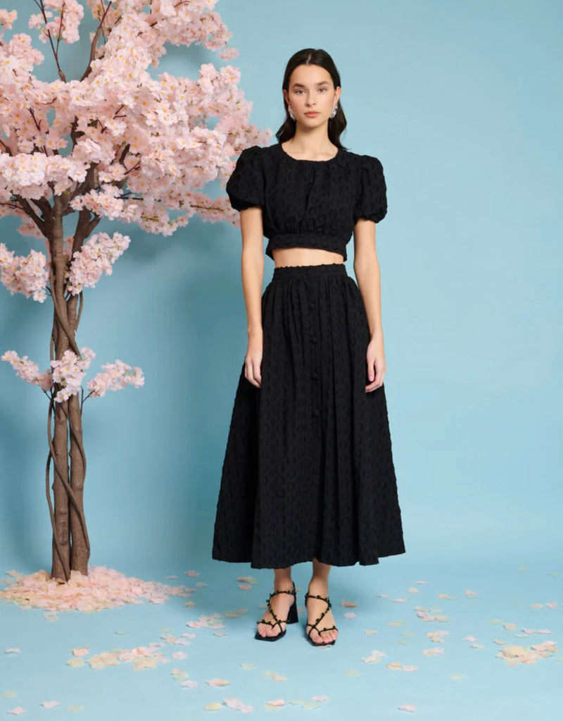 Mara Jacquard Midi Skirt