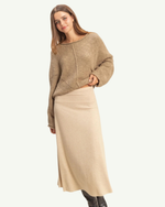 Colette Beige Midi Skirt