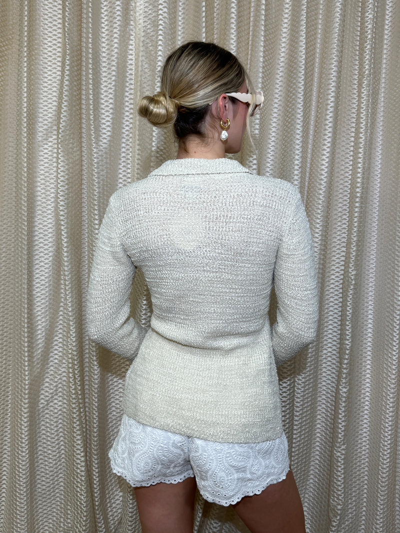 Flare Sleeve Knit Cardigan