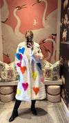 Rainbow Hearts Bamboo Fur Jacket