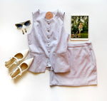 Lavender Linen Mini Skirt