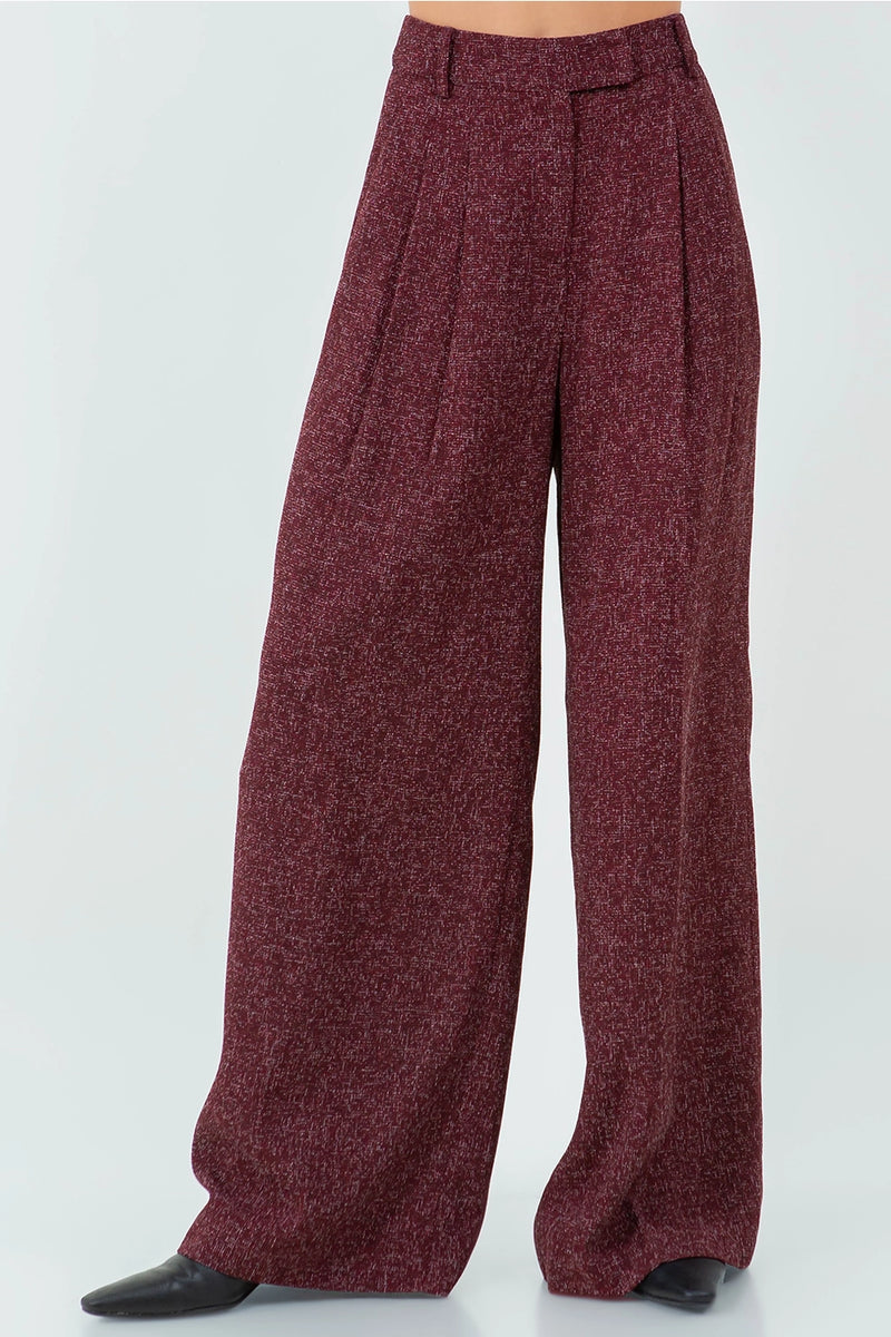 Burgundy Tweed Trousers