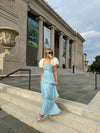 Baby Blue Tiered Long Dress