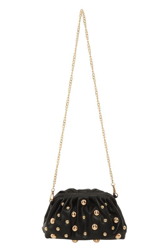 Gold Bubble Faux Leather Bag