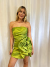 Green Flower Cocktail Dress