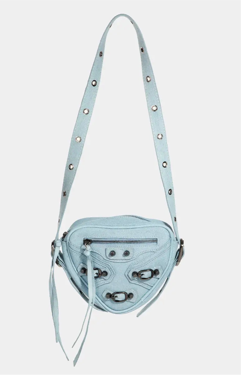 Denim Heart Moto Bag