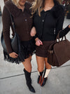 Black Fringe Shoulder Bag
