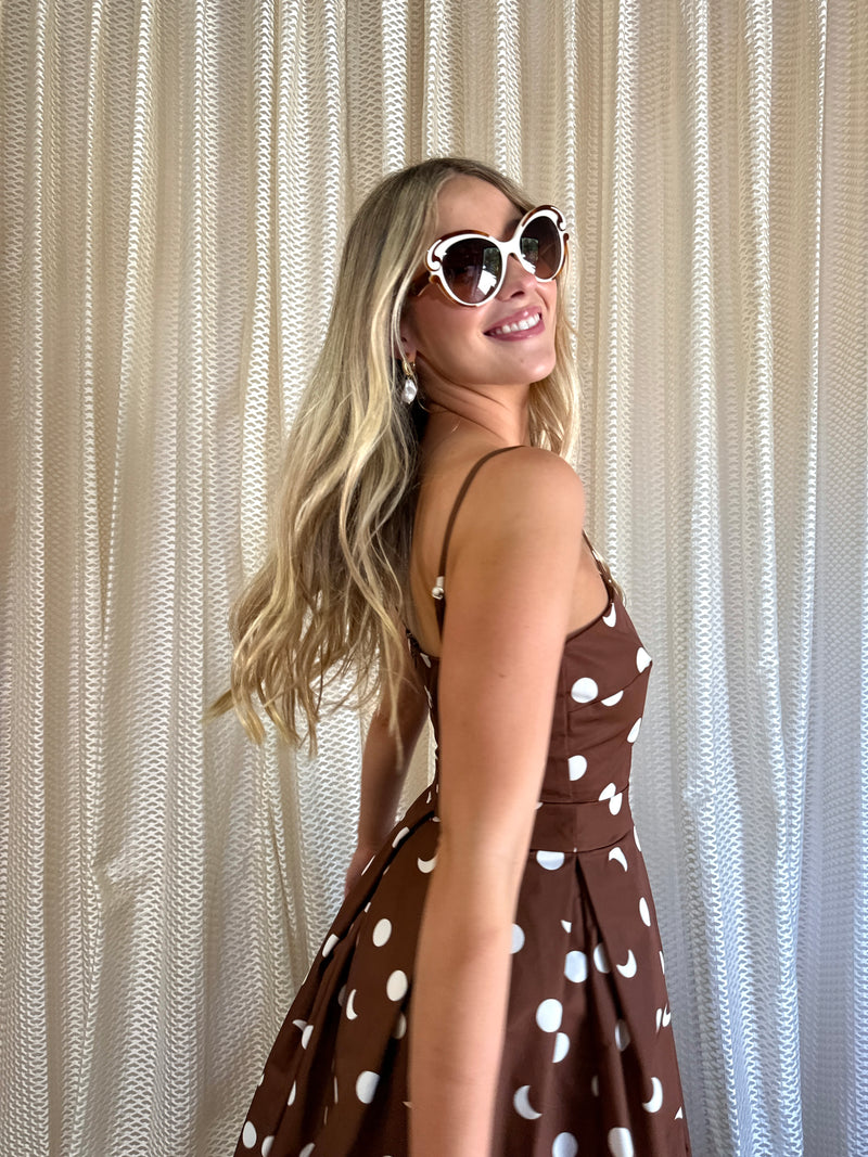 Annie Brown Polka Dot Midi Dress