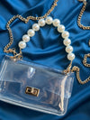 Pearl Handled Clear Purse