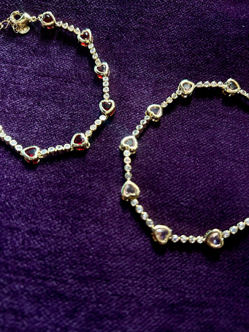 Heart Rhinestone Bracelet
