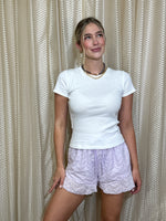 Lavender Eyelet Short