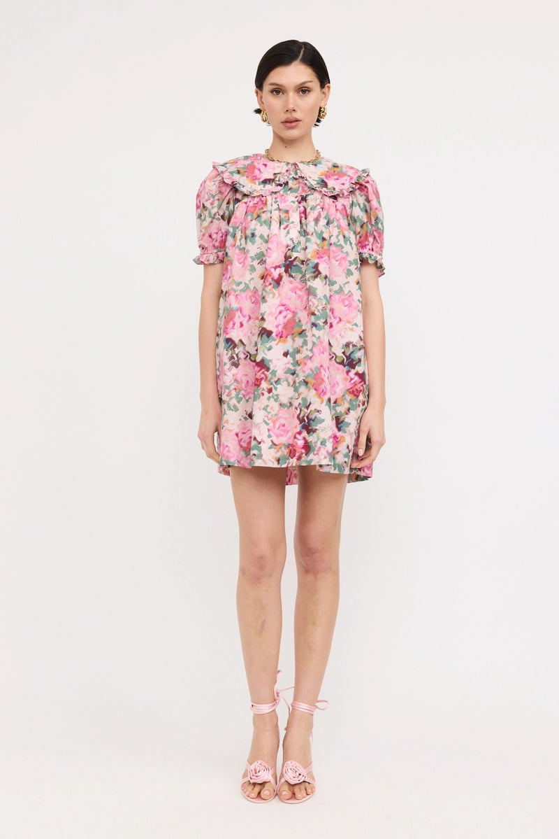 Fuchsia Floral Babydoll Dress