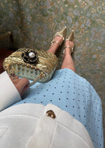 Mini Gold Top Handle Purse