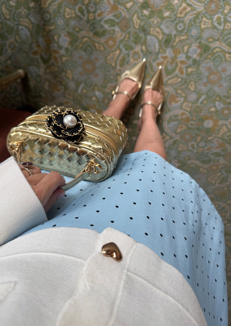 Mini Gold Top Handle Purse