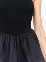 Black Mock Neck Bubble Dress