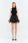 Black Mock Neck Bubble Dress