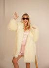 Ivory Bamboo Faux Fur Coat