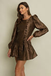 Espresso Button Down Mini Dress