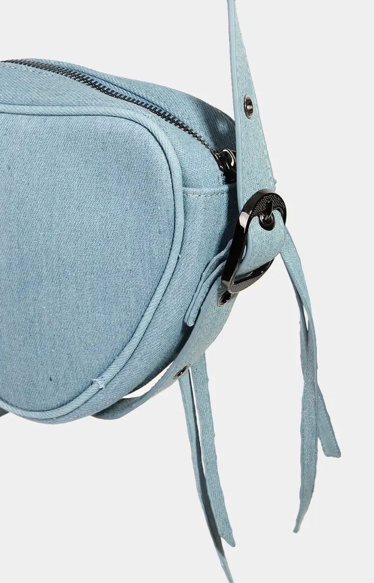 Denim Heart Moto Bag