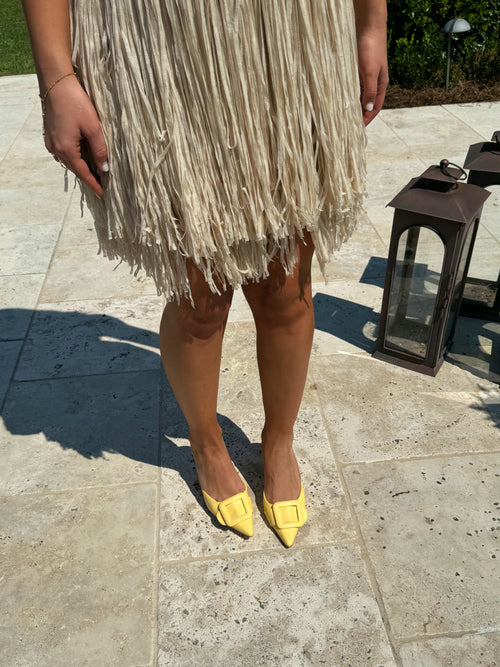 Butter Yellow Mules