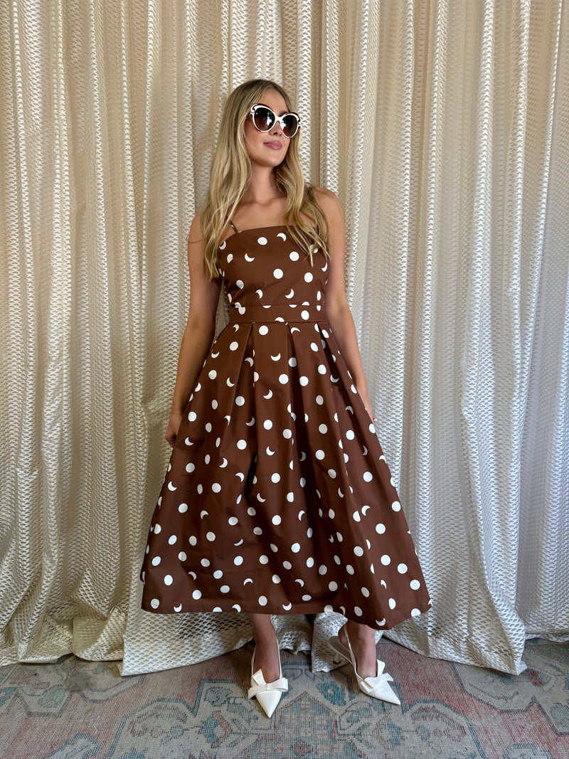 Annie Brown Polka Dot Midi Dress