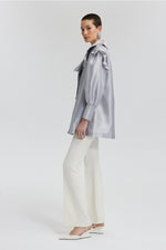 Silver Metallic Ruffle Jacket