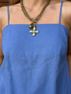 Emma Blue Cotton Tunic Set
