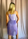 Lavender Fringe Short Set