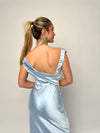 Ella Blue Cowl Neck Gown