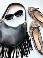 Leopard Mesh Ballet Flats