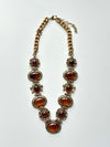 Vintage Amber Gem Statement Necklace