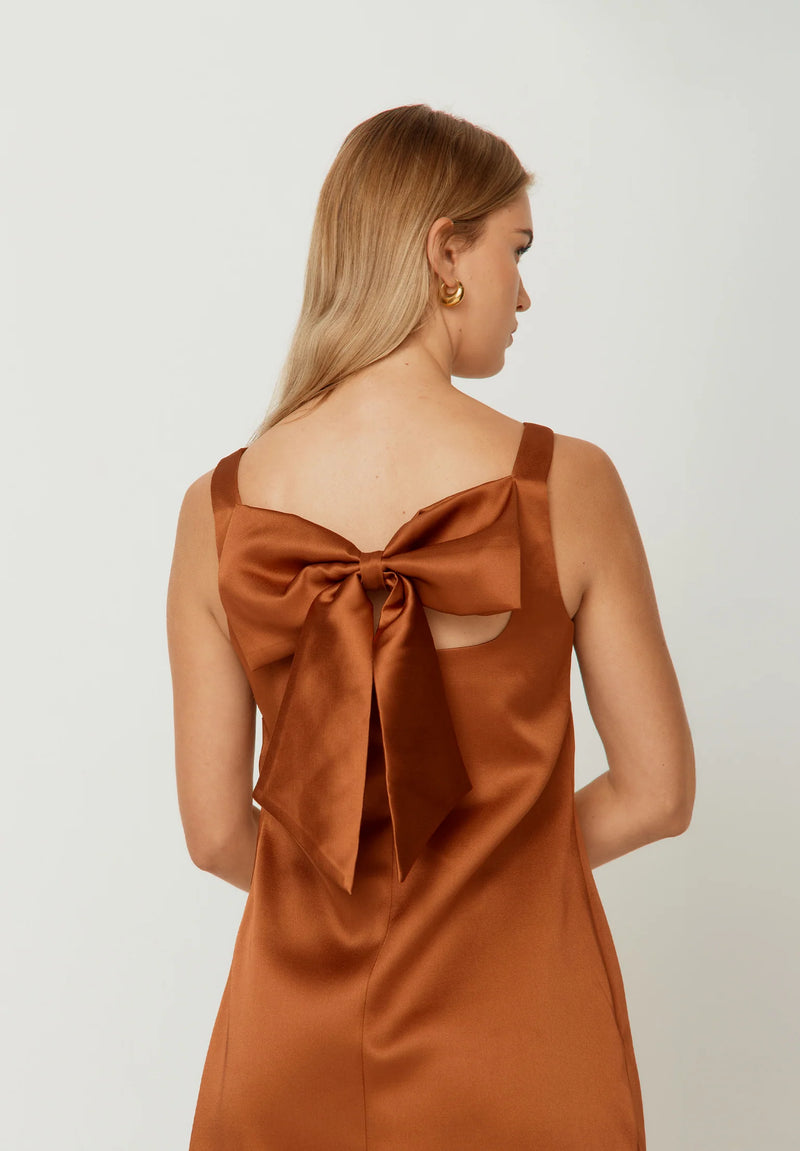 Amber Mini Satin Shift Dress