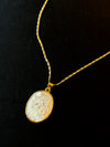 Cherub Pearlized Charm Necklace