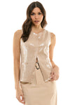 Champagne Sequin Vest Top