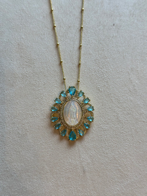 Mother Turquoise Pendant Necklace